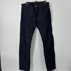 Round House Rugged Heavyweight Denim Jeans USA 33x32 Dark Blue Workwear USA